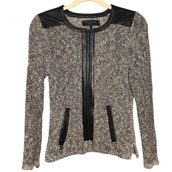 rag & bone Jackets & Blazers - Rag &‎ Bone Tweed and Leather Jacket Size S